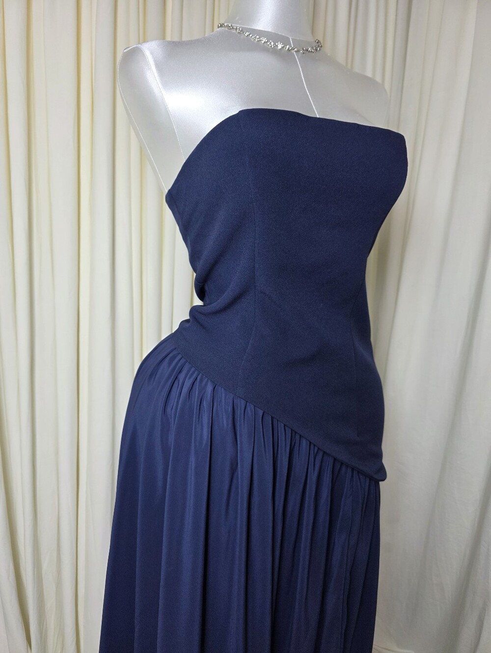 Vestido largo Maliyah - Azul marino BABYBOO NWT $200 - Picture 11 of 16